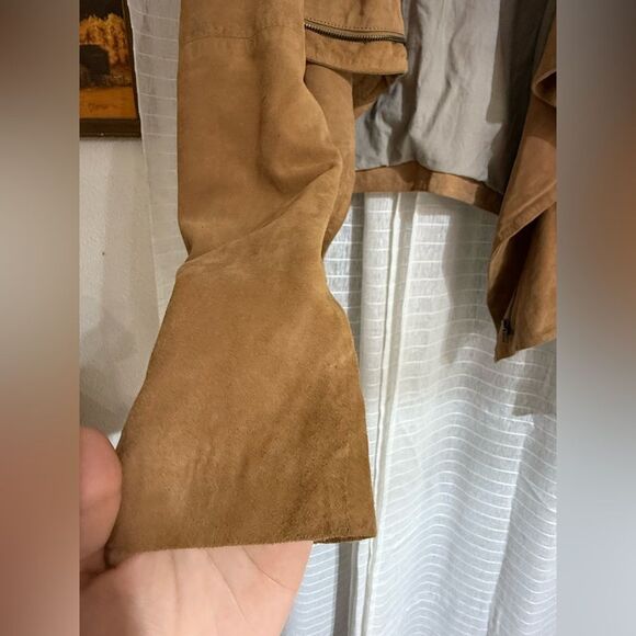 Sensa Brown Suede Drape Jacket - Picture 5 of 11